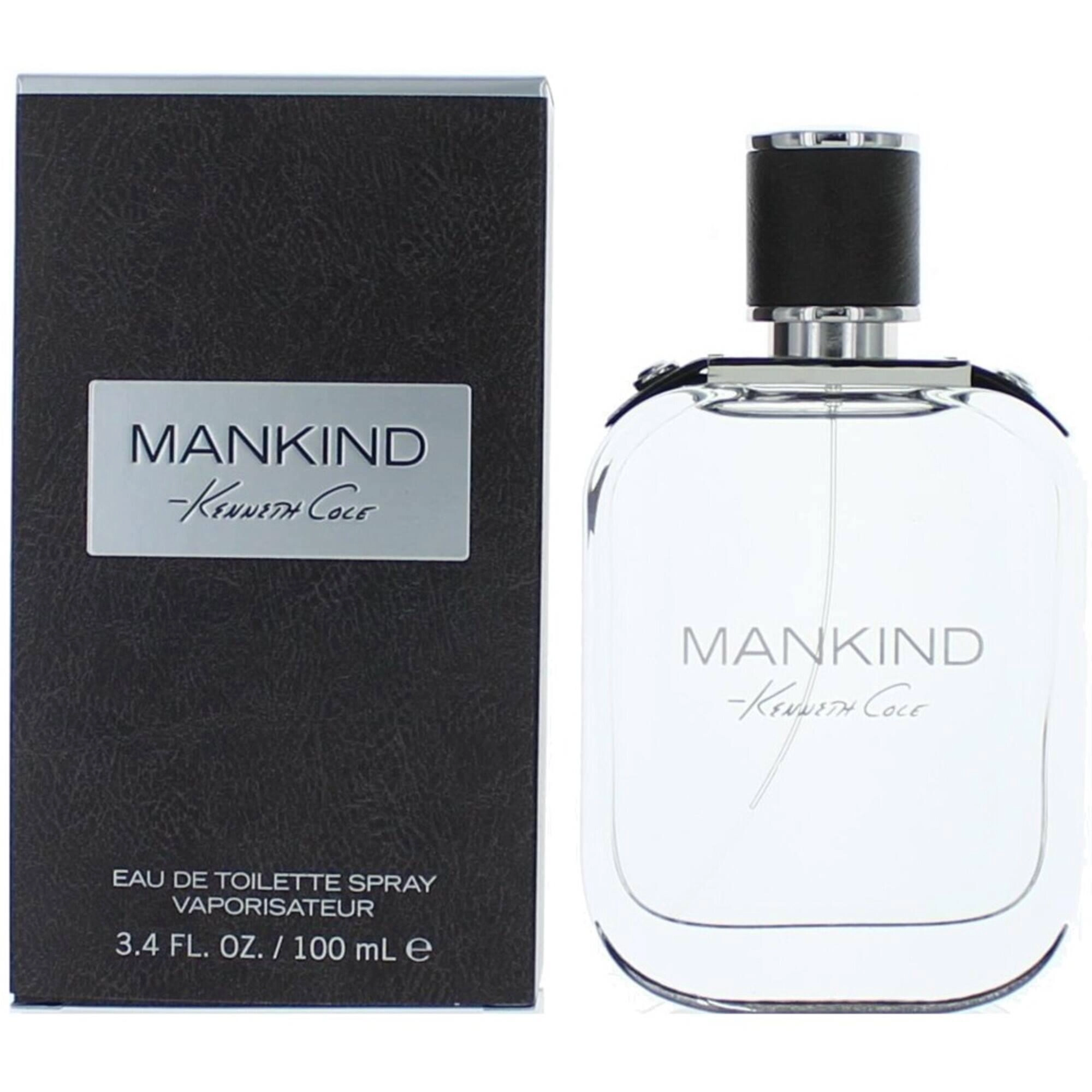 Kenneth Cole Men's EDT Spray - Mankind Cedar, Vetiver, Cinnamon Heart Notes, 3.4 oz