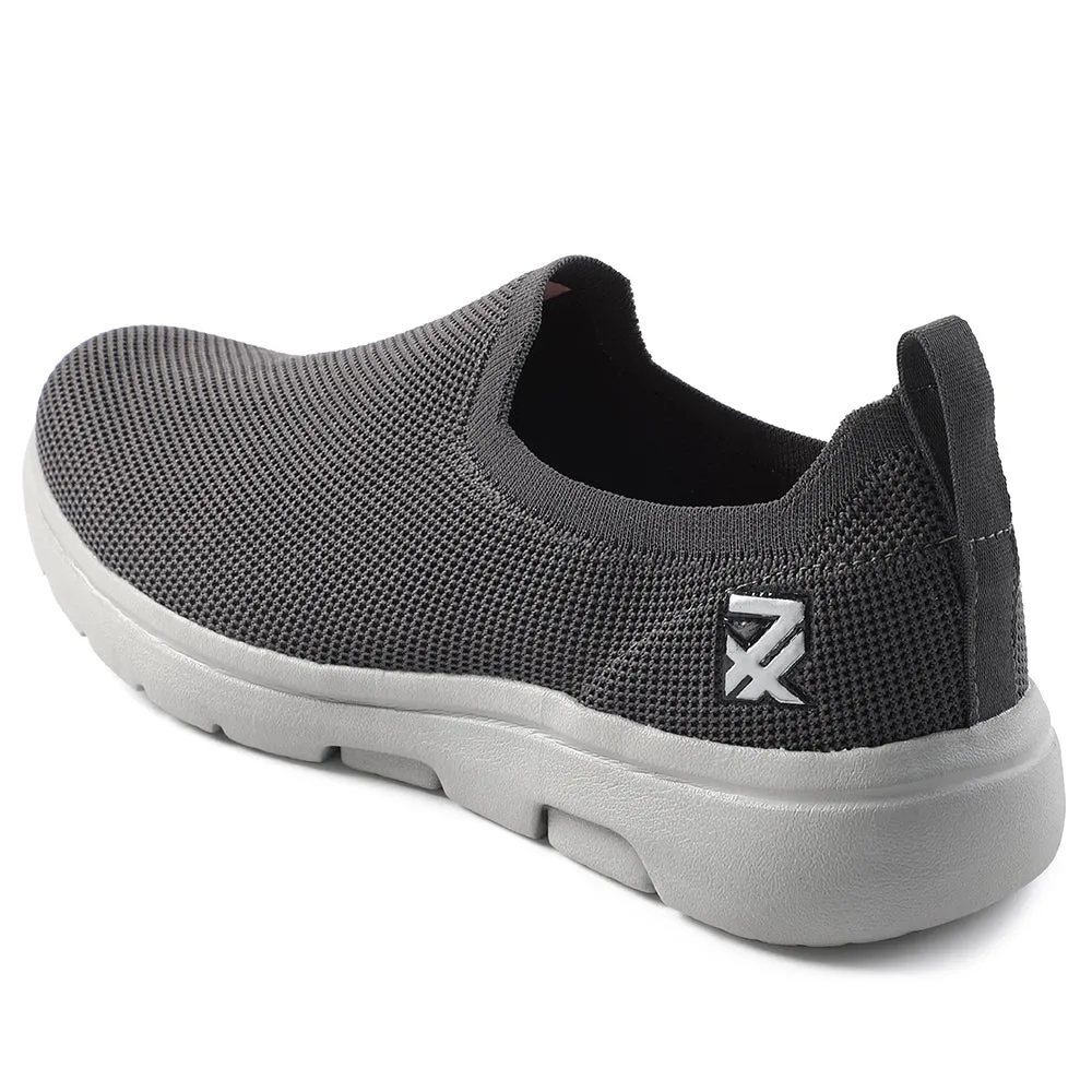 Leap7x Grey Sports Non Lacing Walking Shoes For Men GHD-89E By Liberty