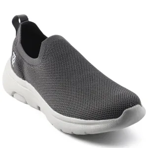 Leap7x Grey Sports Non Lacing Walking Shoes For Men GHD-89E By Liberty