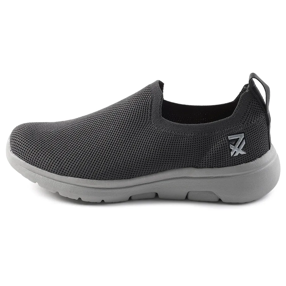 Leap7x Grey Sports Non Lacing Walking Shoes For Men GHD-89E By Liberty