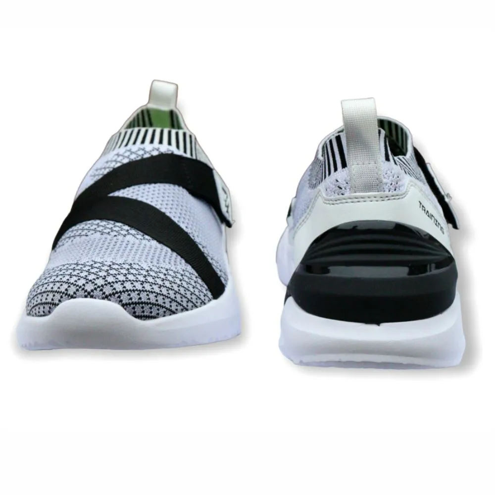 Leap7x Non Lacing White Casual Slip-on Shoes For Men BRISK-03E By Liberty