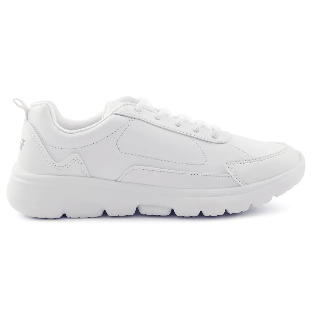 Leap7x White Lacing Uniform School Shoes For Kids SCHLSTAR-L By Liberty