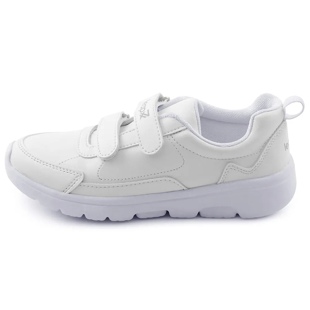 Leap7x White Non Lacing Uniform School Shoes For Kids SCHLSTAR-V By Liberty