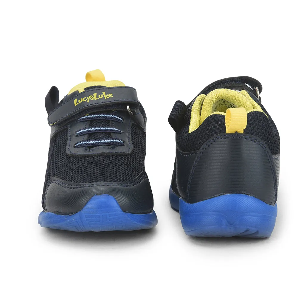 Lucy & Luke (Blue) Casual Non Lacing Shoes For Kids KSN-32 By Liberty
