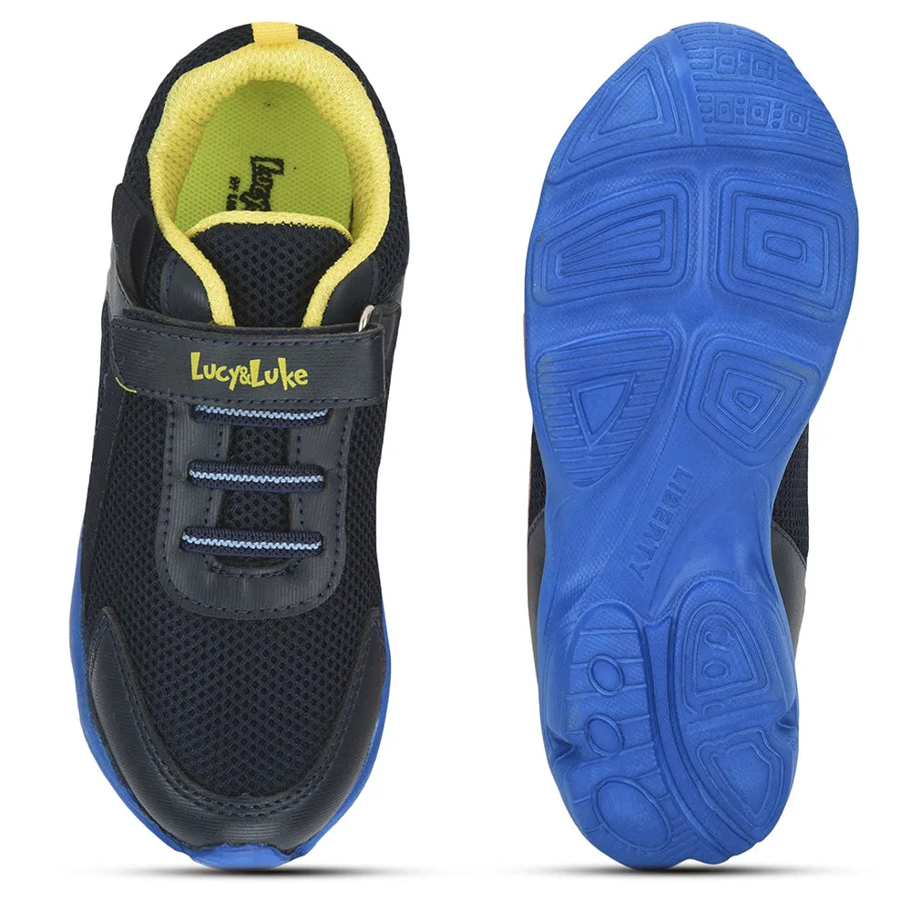 Lucy & Luke (Blue) Casual Non Lacing Shoes For Kids KSN-32 By Liberty