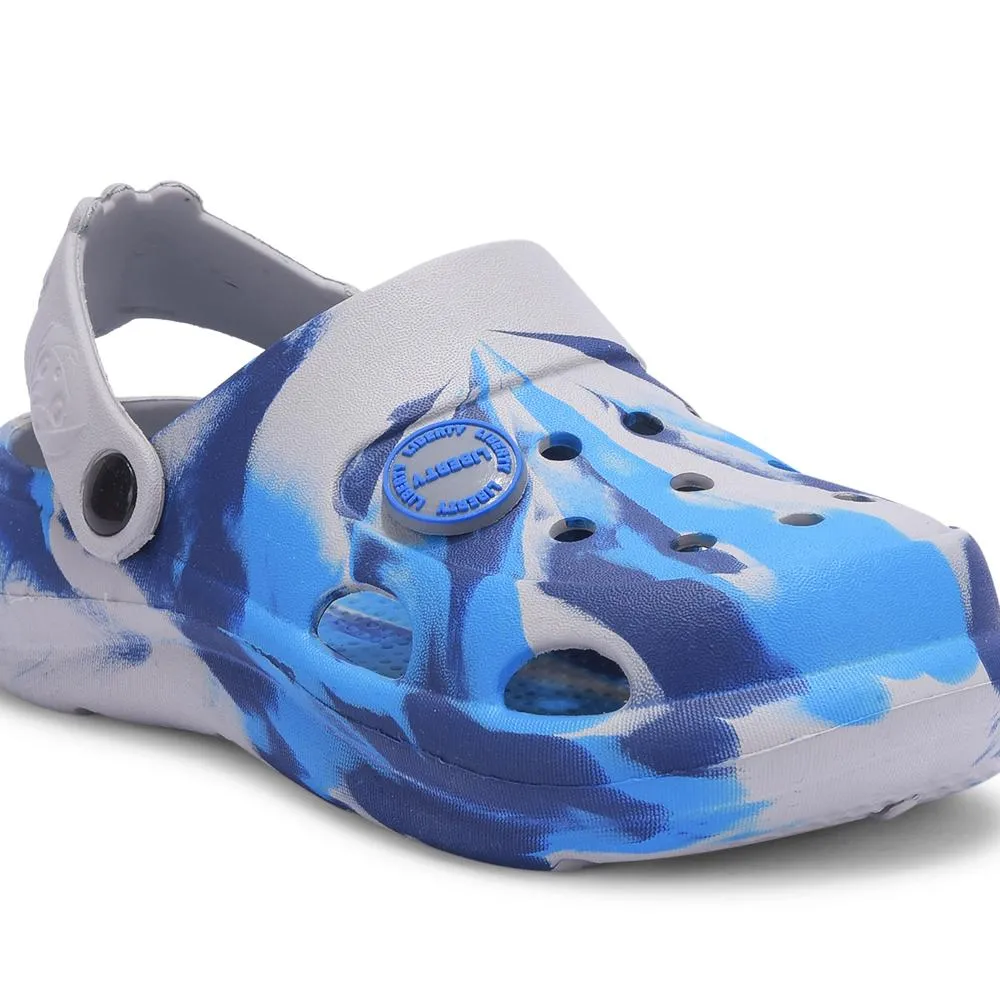 Lucy & Luke Navy Blue Slingback Clogs For Kids ALEX-02E By Liberty