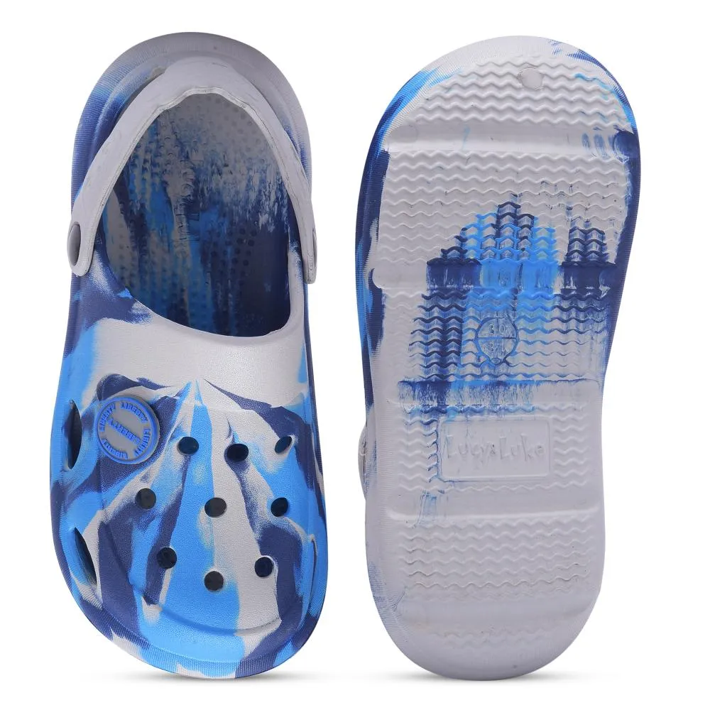 Lucy & Luke Navy Blue Slingback Clogs For Kids ALEX-02E By Liberty