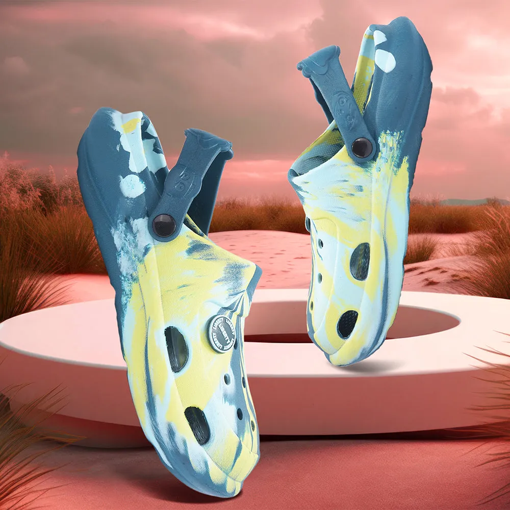 Lucy & Luke Teal Blue Slingback Clogs For Kids ALEX-02E By Liberty