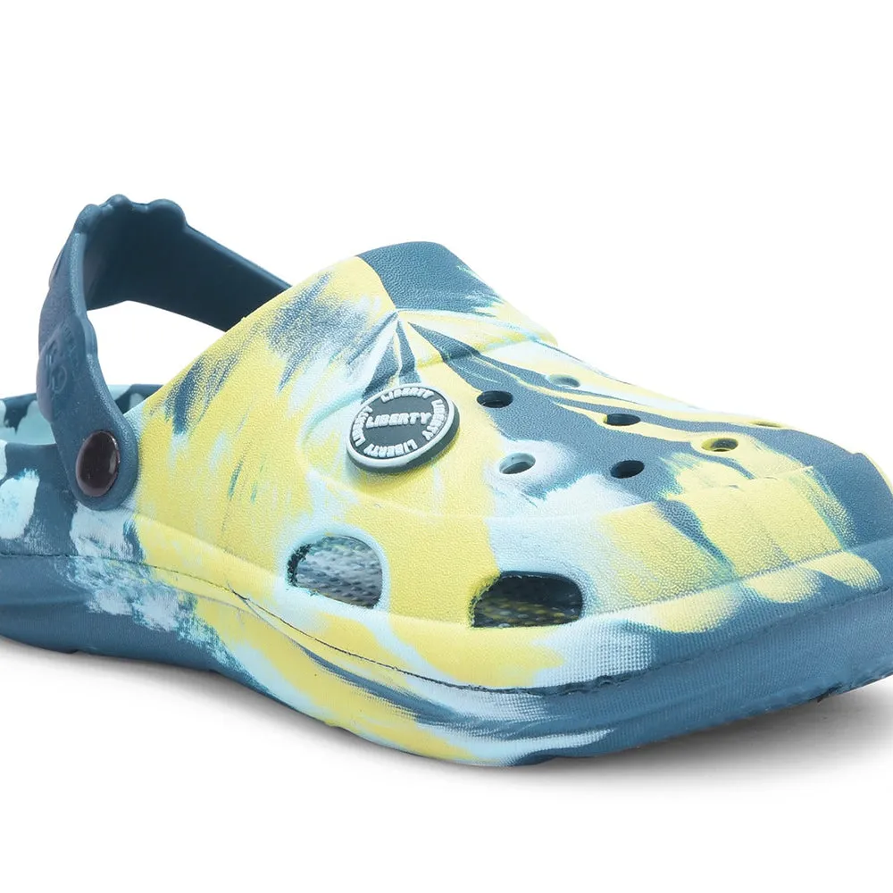 Lucy & Luke Teal Blue Slingback Clogs For Kids ALEX-02E By Liberty