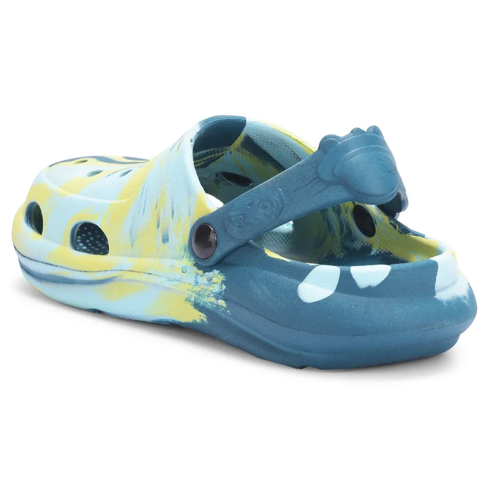 Lucy & Luke Teal Blue Slingback Clogs For Kids ALEX-02E By Liberty