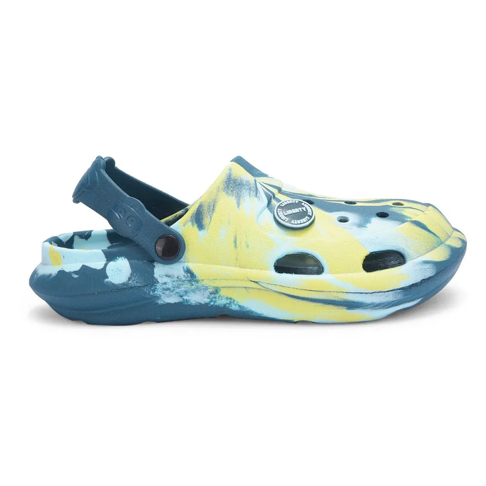 Lucy & Luke Teal Blue Slingback Clogs For Kids ALEX-02E By Liberty