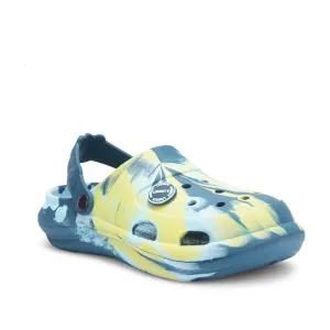 Lucy & Luke Teal Blue Slingback Clogs For Kids ALEX-02E By Liberty