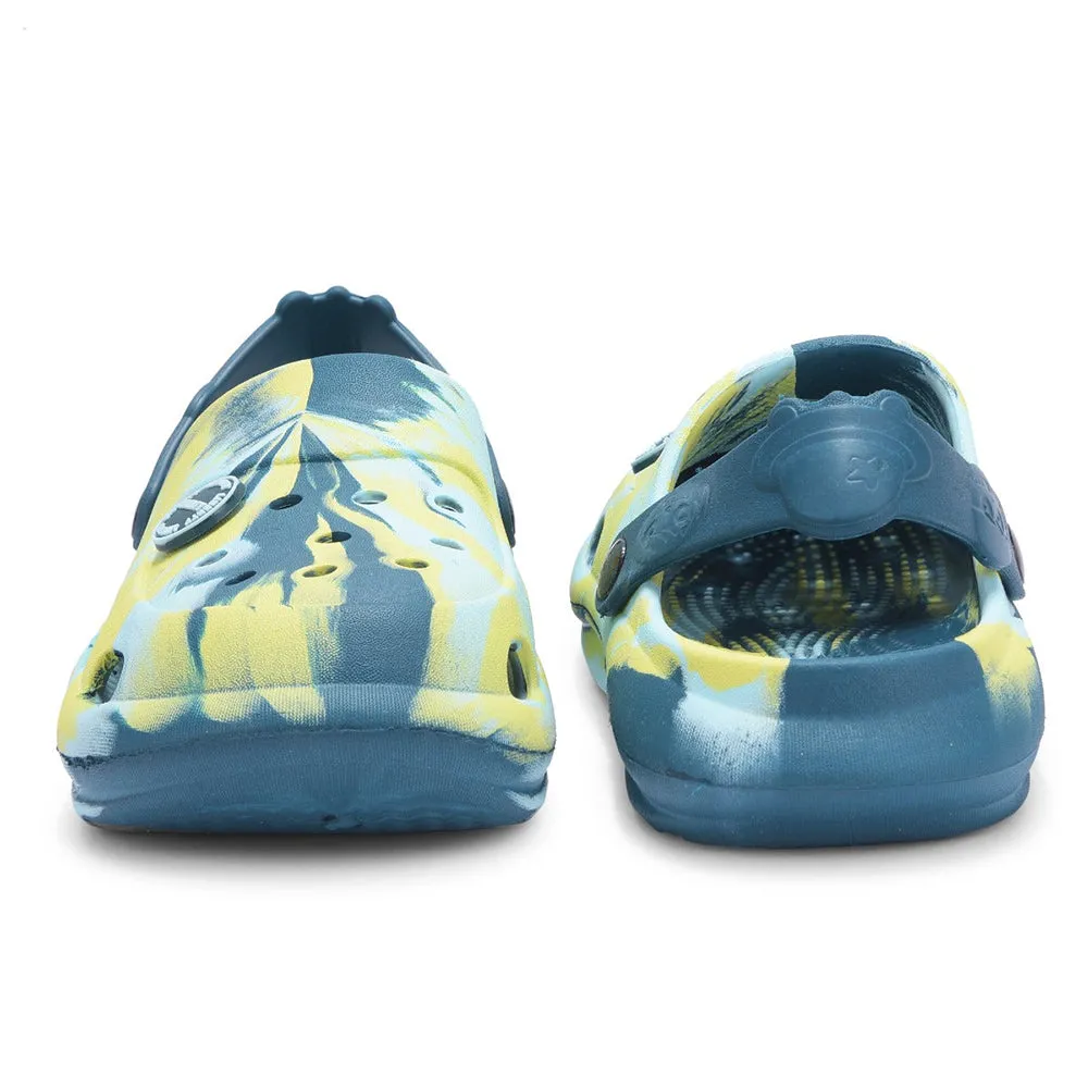 Lucy & Luke Teal Blue Slingback Clogs For Kids ALEX-02E By Liberty