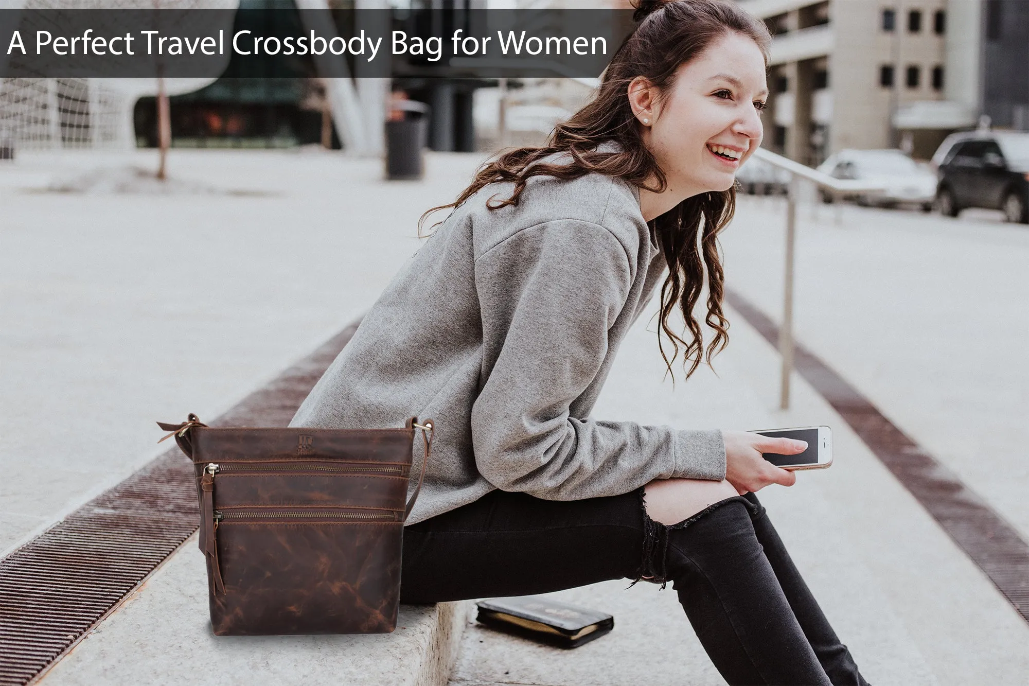 Lucy Leather Sling Women’s Messenger Bag
