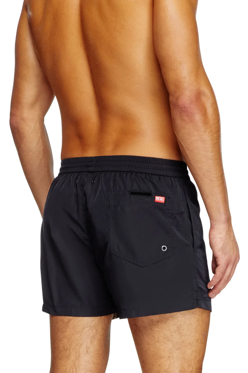 Mario-34-D-Core Swim shorts with logo print Black