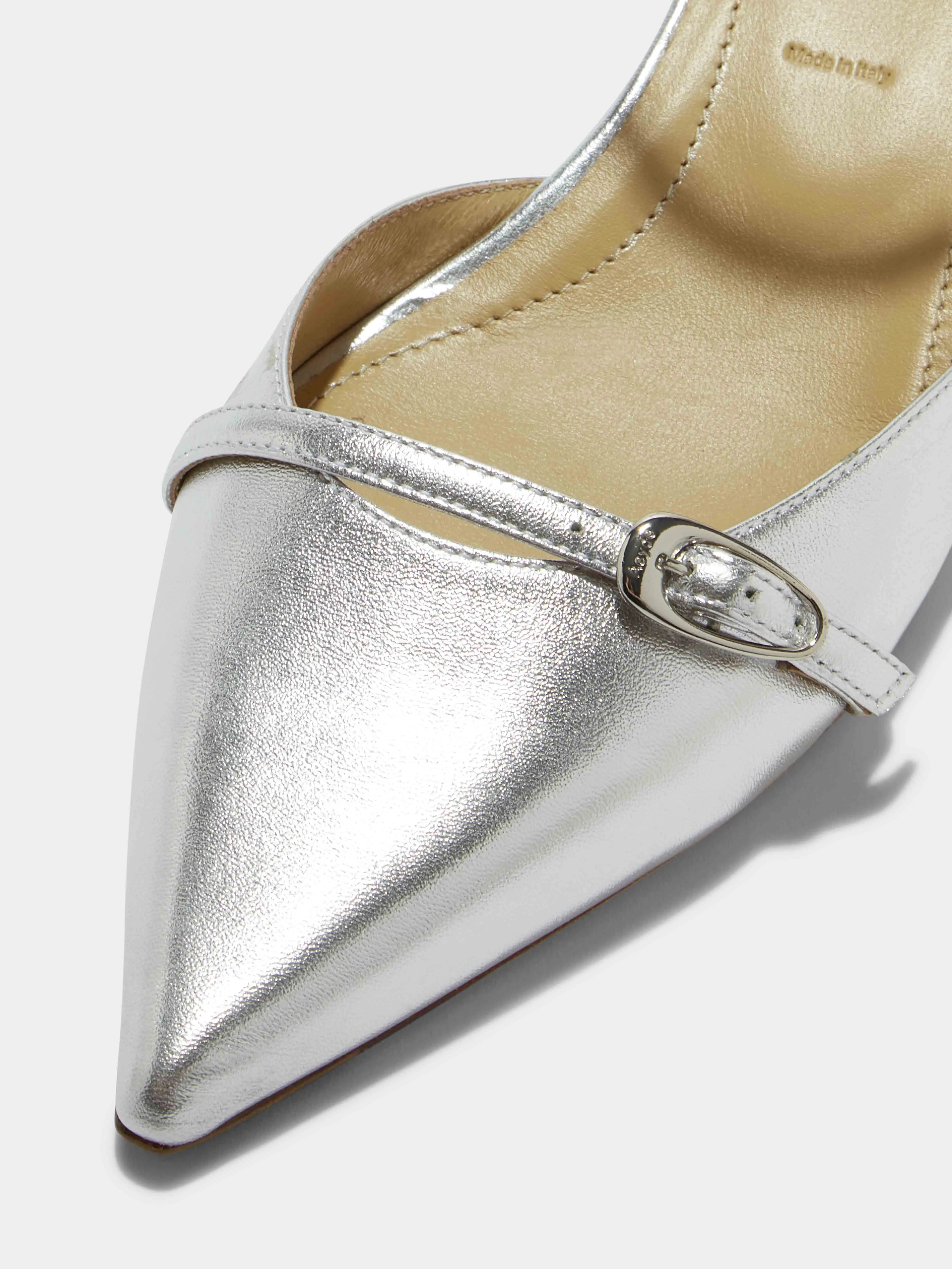Melia Leather Kitten-Heel Pumps