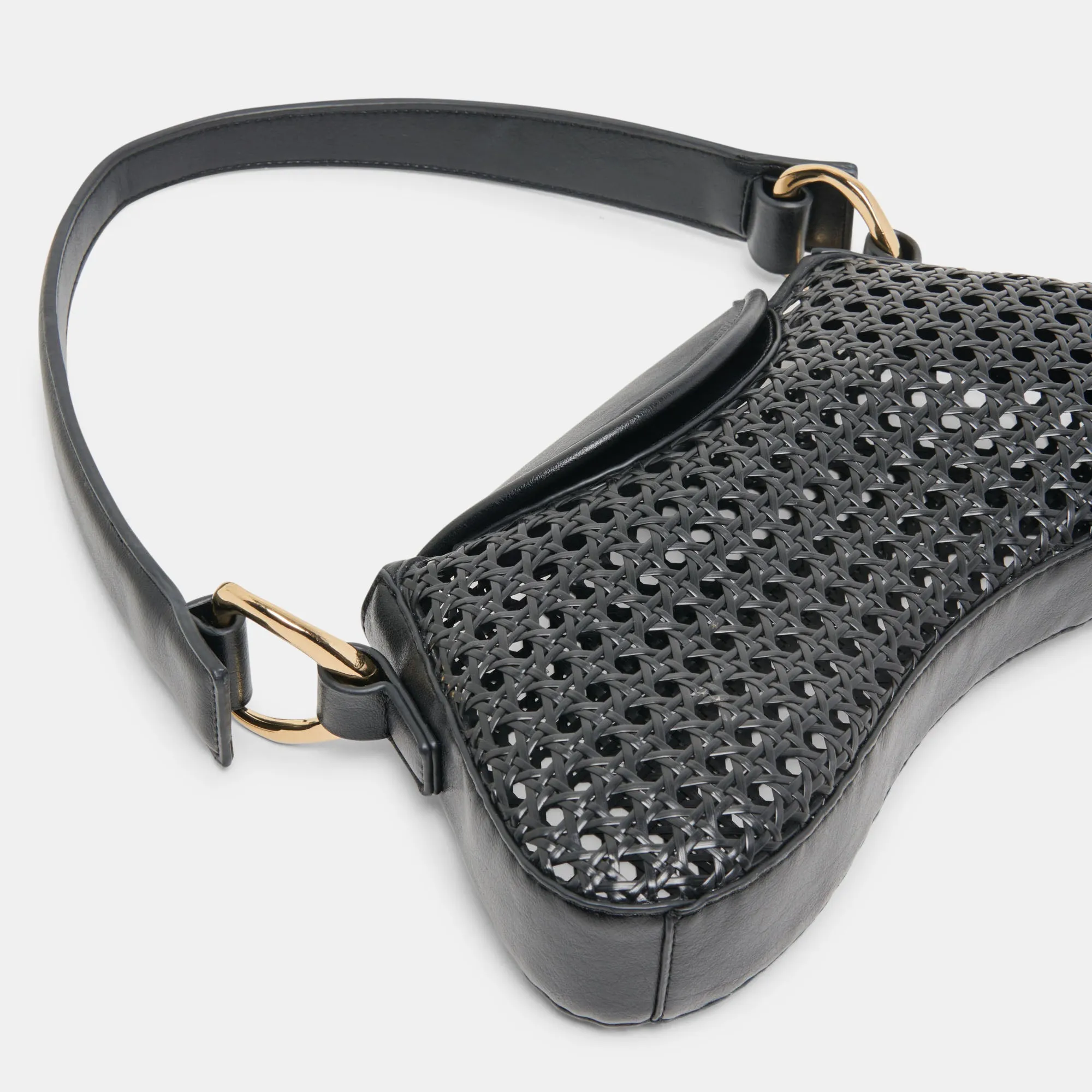 MOLENE SHOULDER BAG BLACK CANE