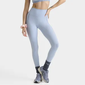 Nike One Women's Dri-FIT High Rise Crop Leggings / Light Armory Blue