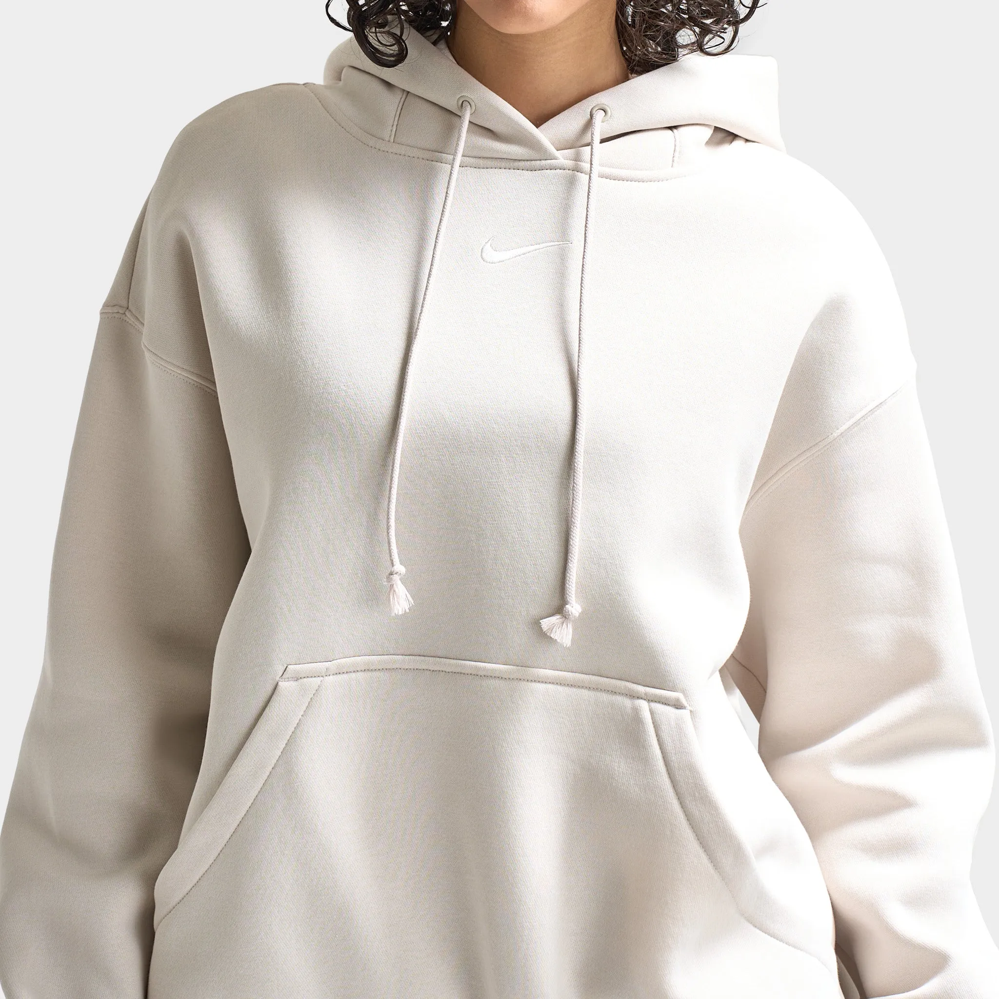 Nike Sportswear Women's Phoenix Fleece Oversized Pullover Hoodie Light Orewood Brown /  Sail