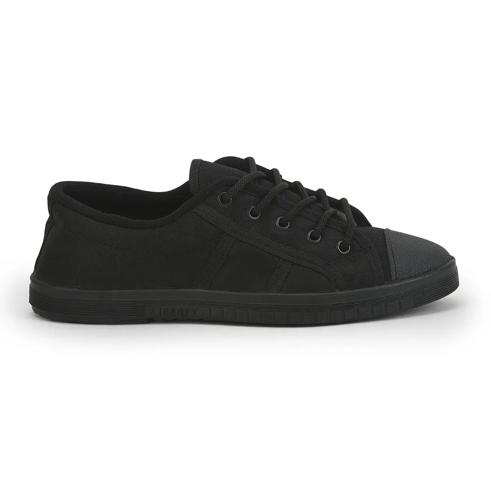 Prefect Black Lacing PT School Shoes For Kids TENNIS-E By Liberty