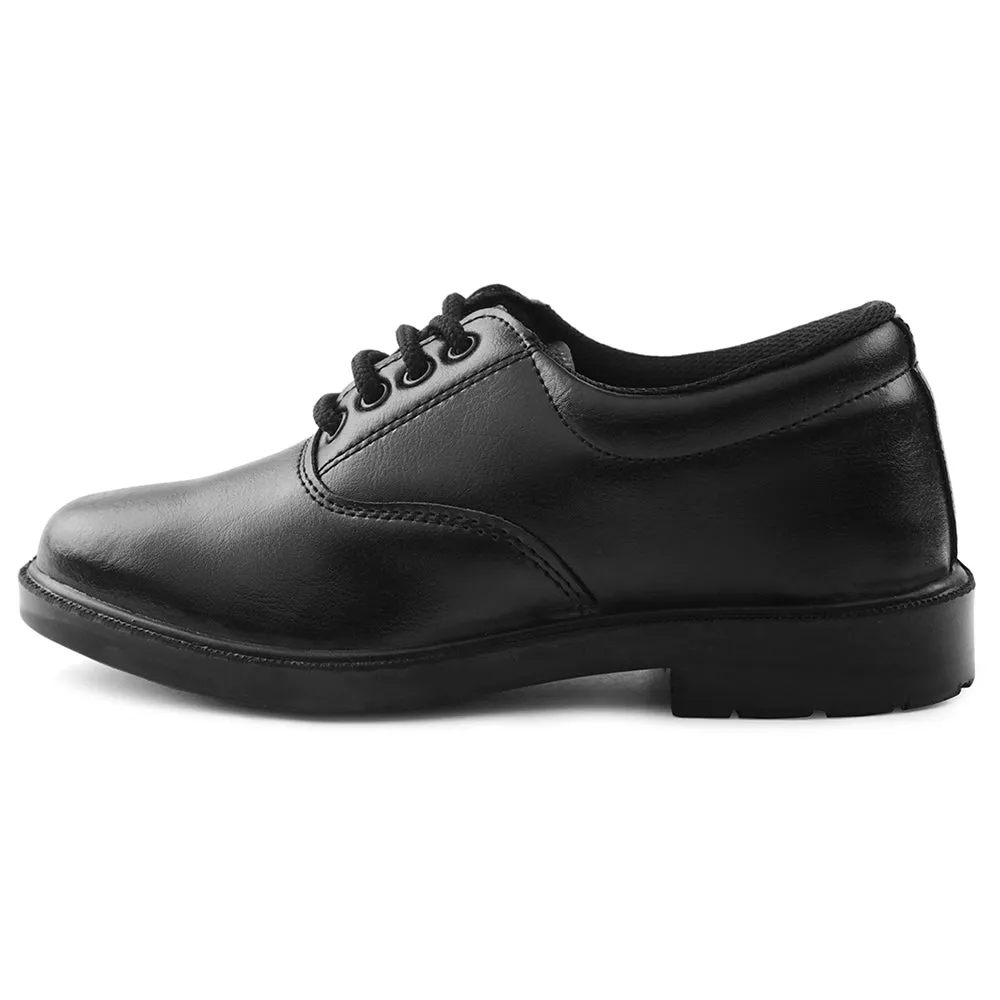 Prefect Black Lacing Uniform School Shoes For Kids SKOOLBOYPU By Liberty