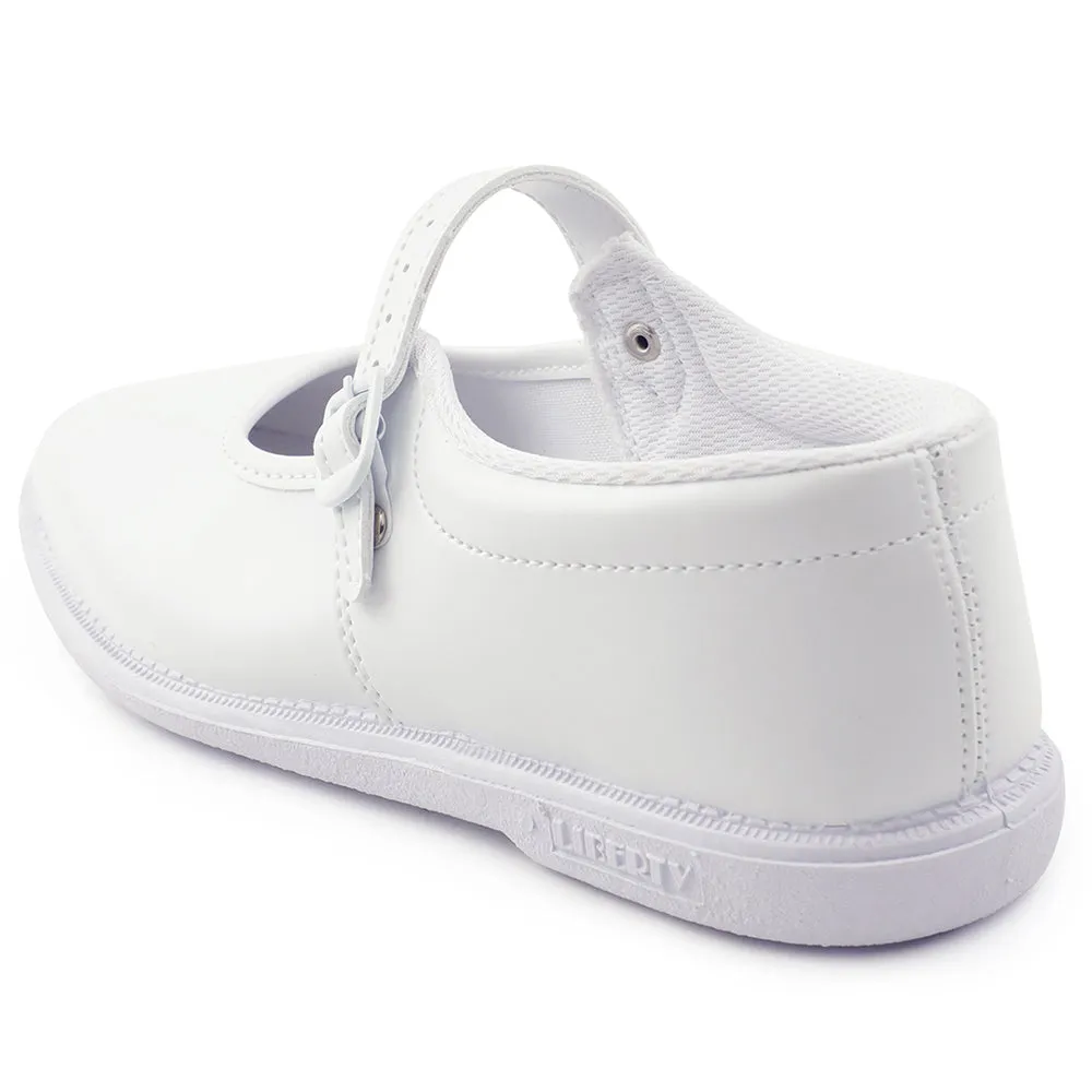 Prefect White Ballerina Dress School Shoes For Kids N.S/GIRL By Liberty
