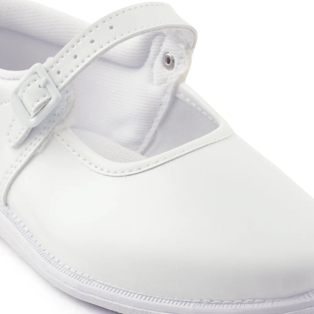Prefect White Ballerina Dress School Shoes For Kids N.S/GIRL By Liberty