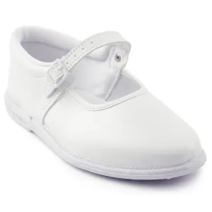 Prefect White Ballerina Dress School Shoes For Kids N.S/GIRL By Liberty