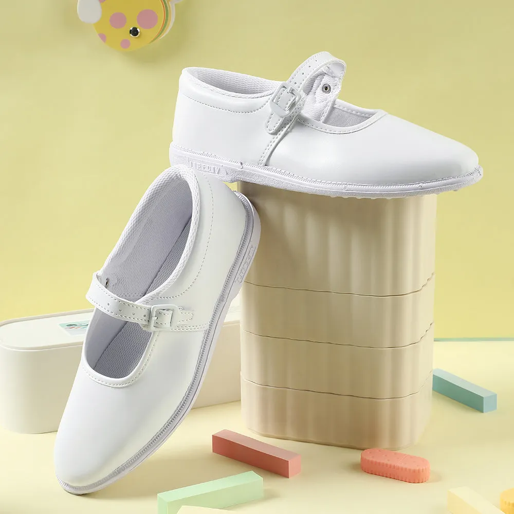 Prefect White Ballerina Dress School Shoes For Kids N.S/GIRL By Liberty