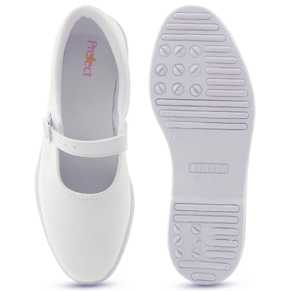 Prefect White Ballerina Dress School Shoes For Kids N.S/GIRL By Liberty