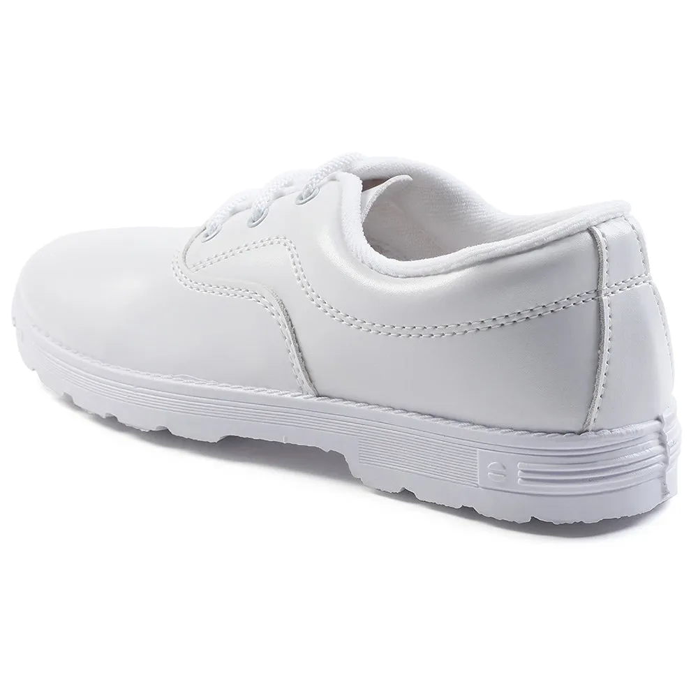 Prefect White Lacing Uniform School Shoes For Kids S-BOYEXCEA By Liberty