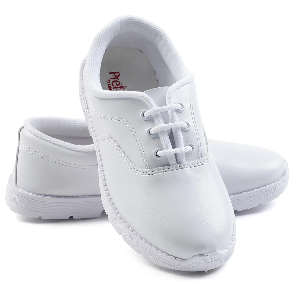 Prefect White Lacing Uniform School Shoes For Kids S/BOY EXCE By Liberty