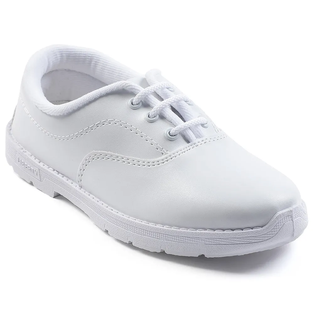 Prefect White Lacing Uniform School Shoes For Kids S/BOY EXCE By Liberty