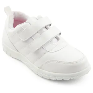 Prefect White Lacing Uniform School Shoes For Kids SCHOOLPTMV By Liberty