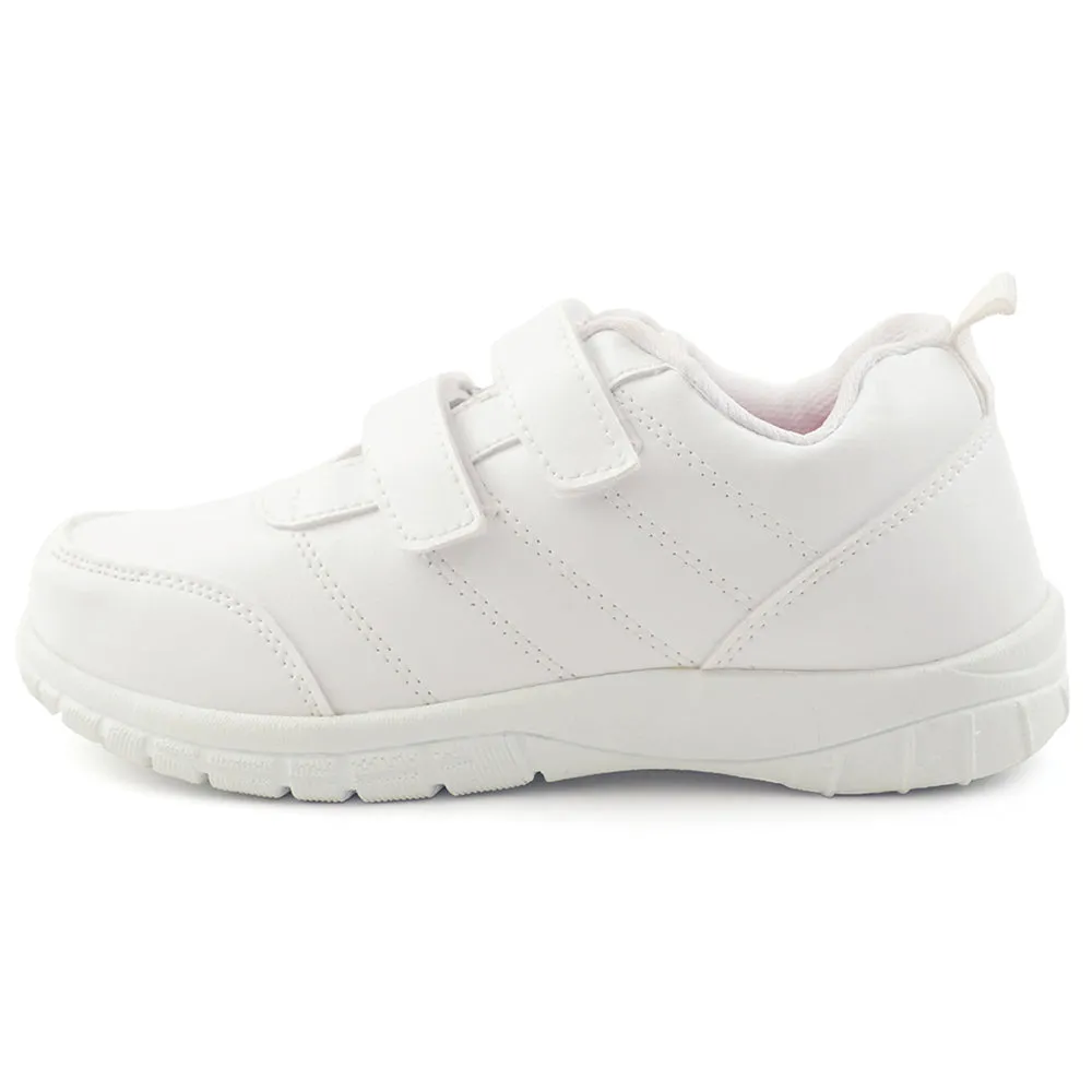 Prefect White Lacing Uniform School Shoes For Kids SCHOOLPTMV By Liberty