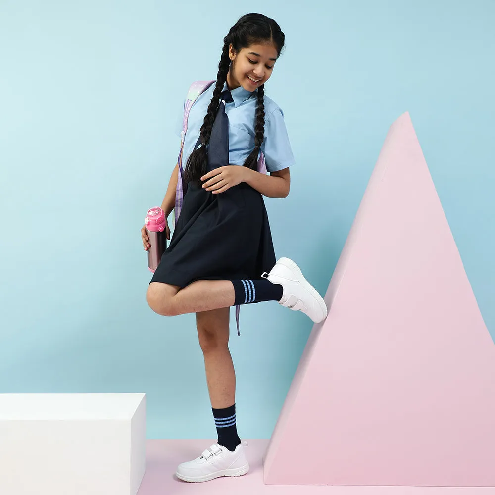 Prefect White Lacing Uniform School Shoes For Kids SCHOOLPTMV By Liberty