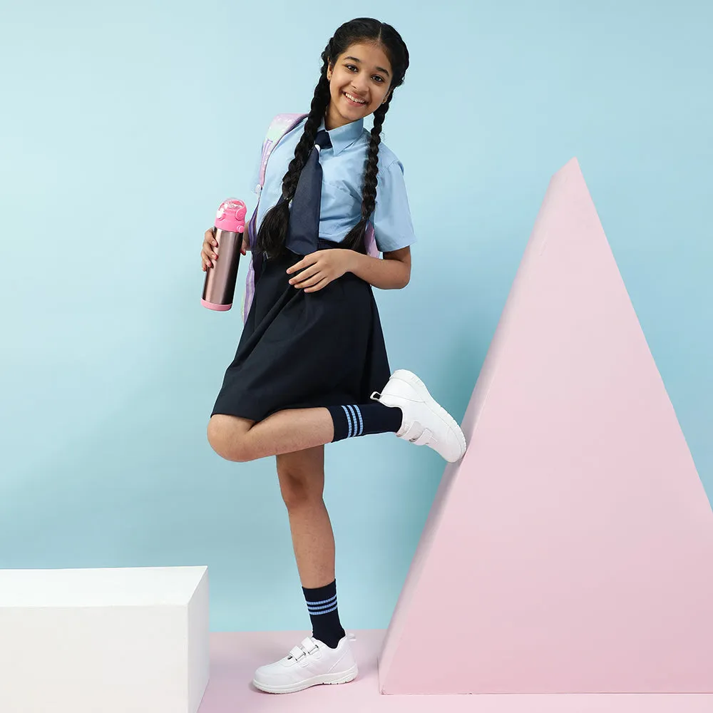 Prefect White Lacing Uniform School Shoes For Kids SCHOOLPTMV By Liberty