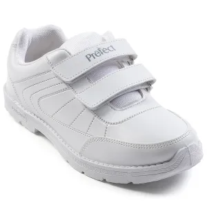 Prefect White Non Lacing Uniform School Shoes For Kids SCHOOLFUN By Liberty