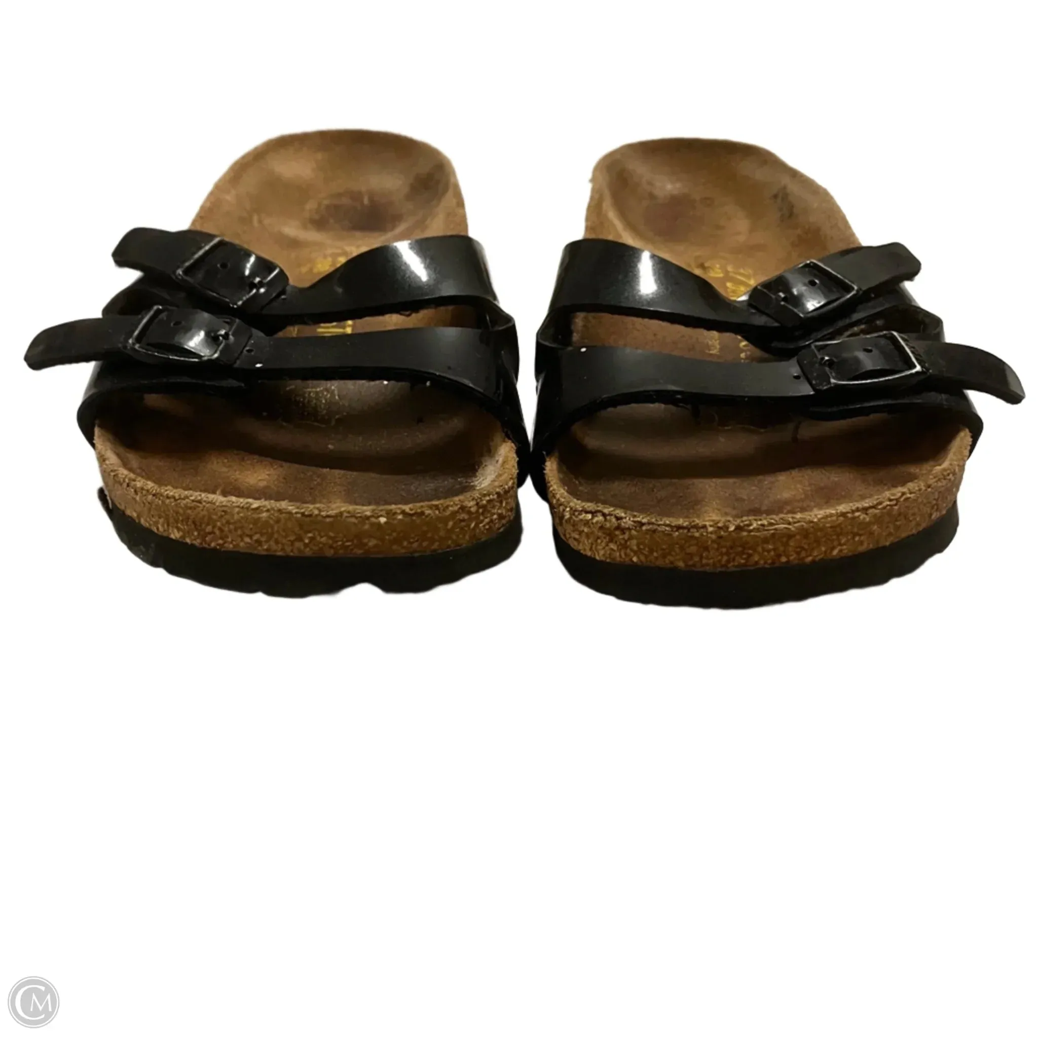 Sandals Flats By Birkenstock In Black, Size: 6