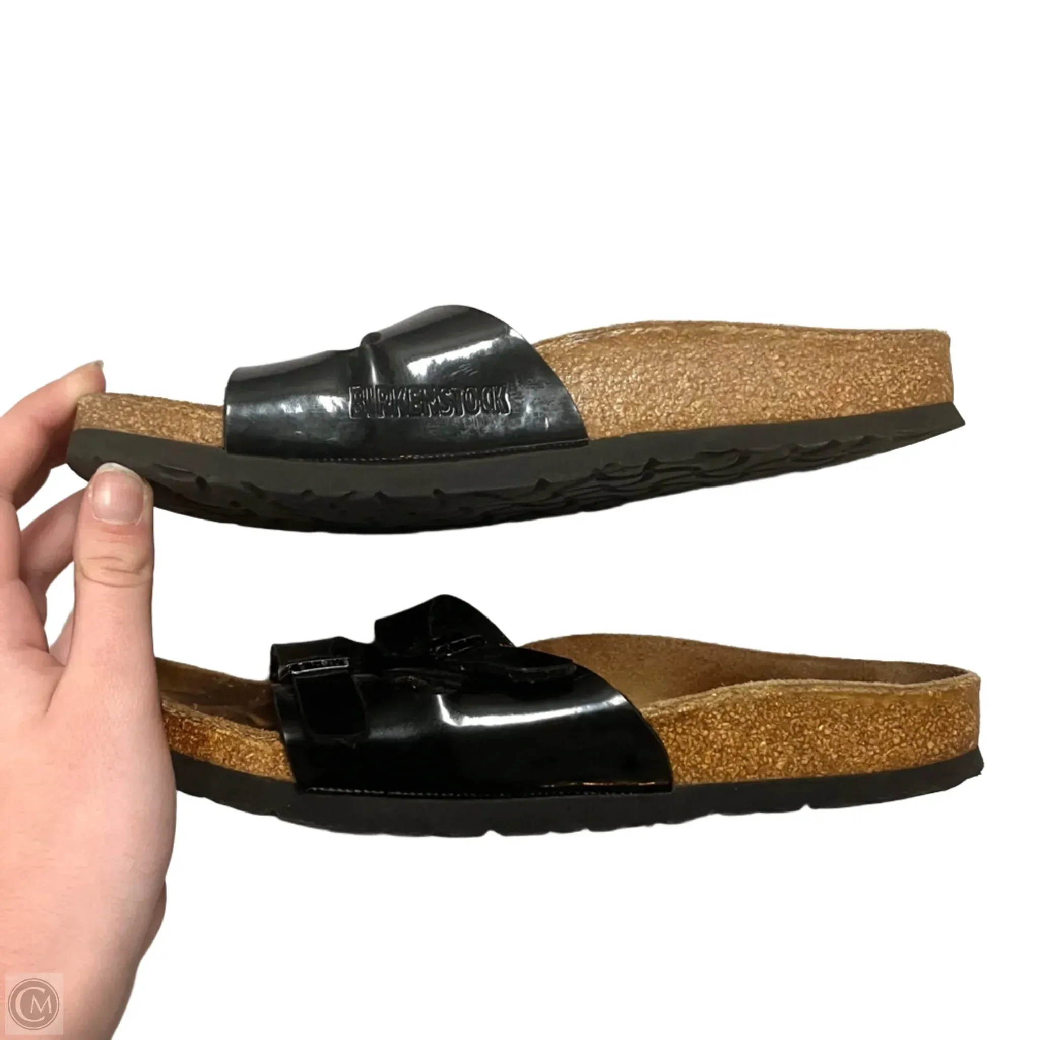 Sandals Flats By Birkenstock In Black, Size: 6