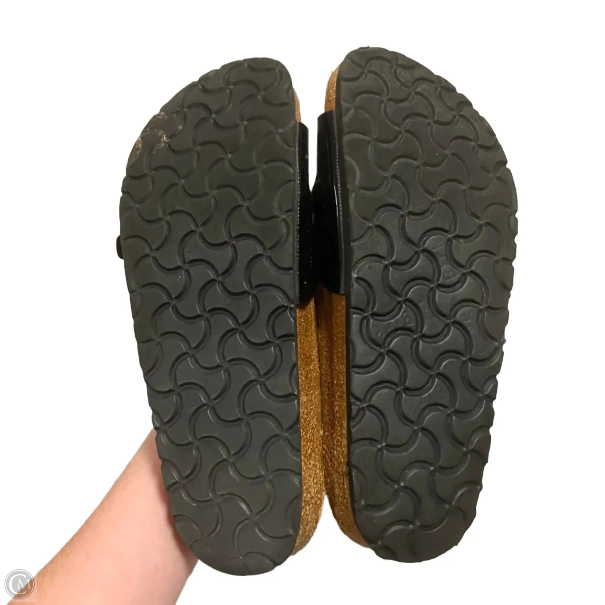 Sandals Flats By Birkenstock In Black, Size: 6