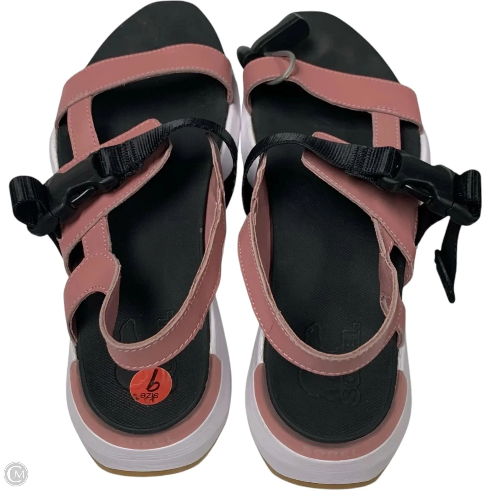 Sandals Sport By Sorel In Black & Pink, Size: 9