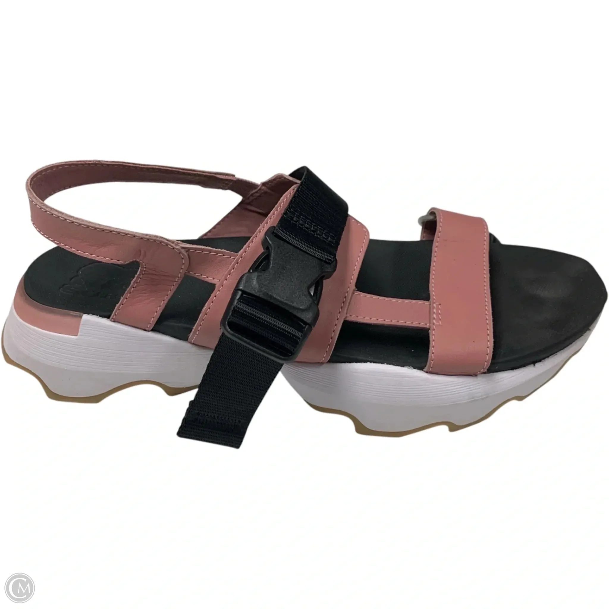 Sandals Sport By Sorel In Black & Pink, Size: 9