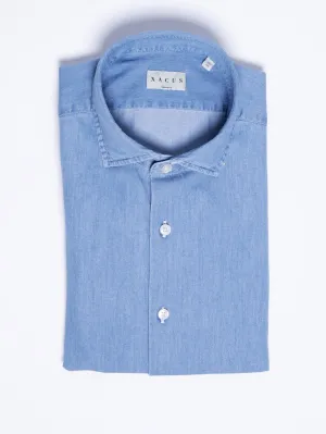 Shirt with Medium Blue Denim Wash