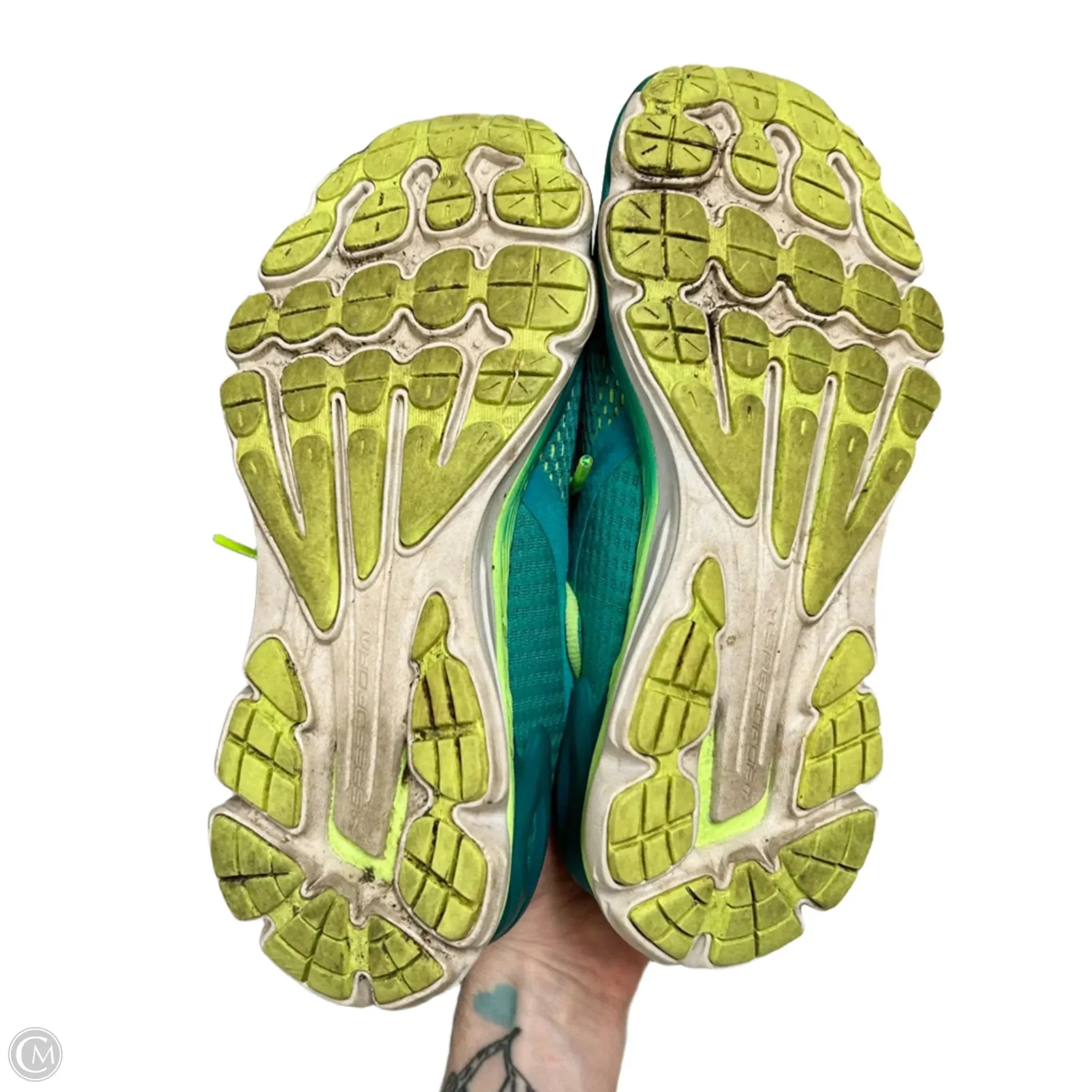 Shoes Athletic By Under Armour In Green & Blue, Size: 6
