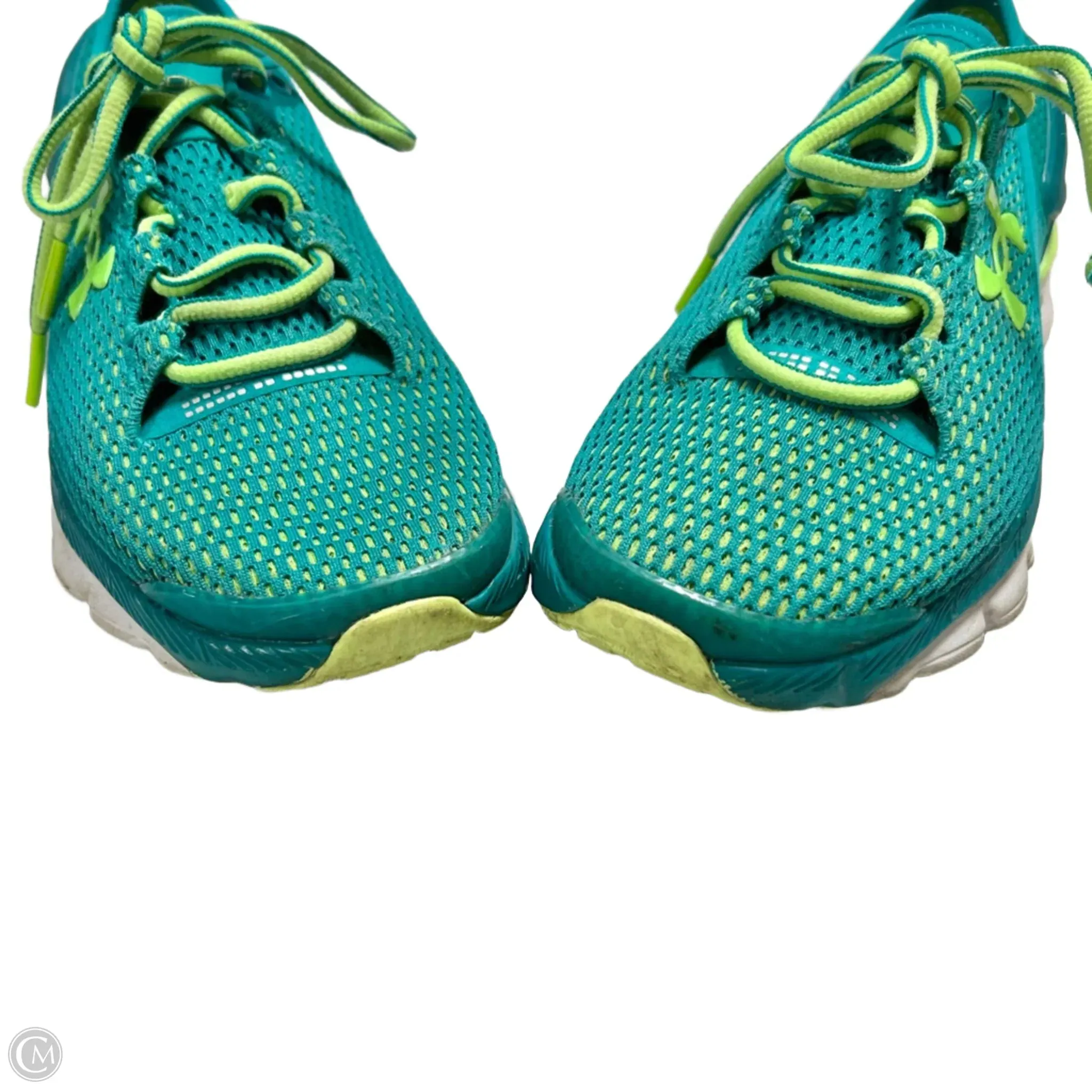 Shoes Athletic By Under Armour In Green & Blue, Size: 6