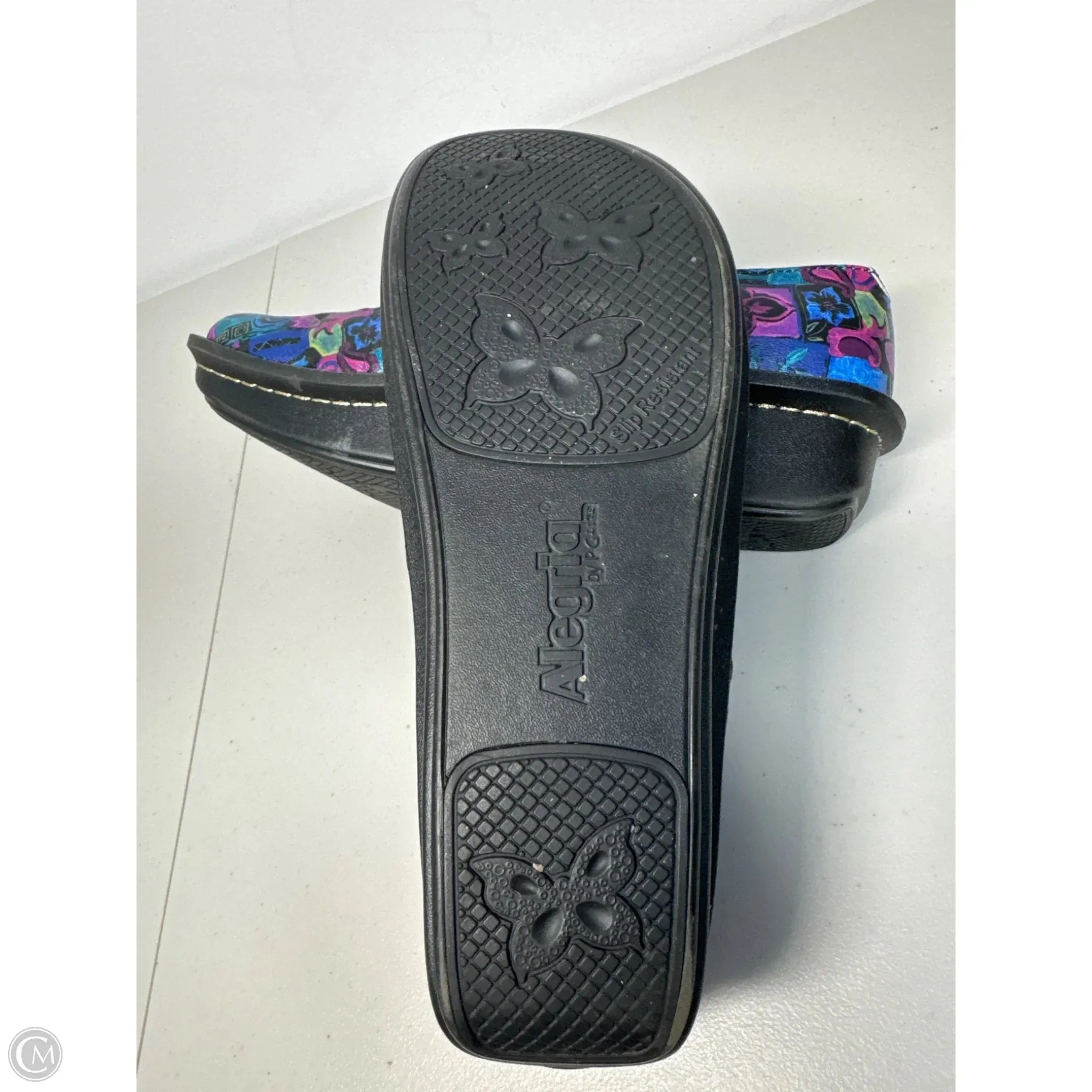 Shoes Flats By Alegria In Blue & Purple, Size: 9.5