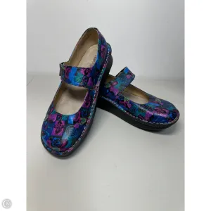 Shoes Flats By Alegria In Blue & Purple, Size: 9.5