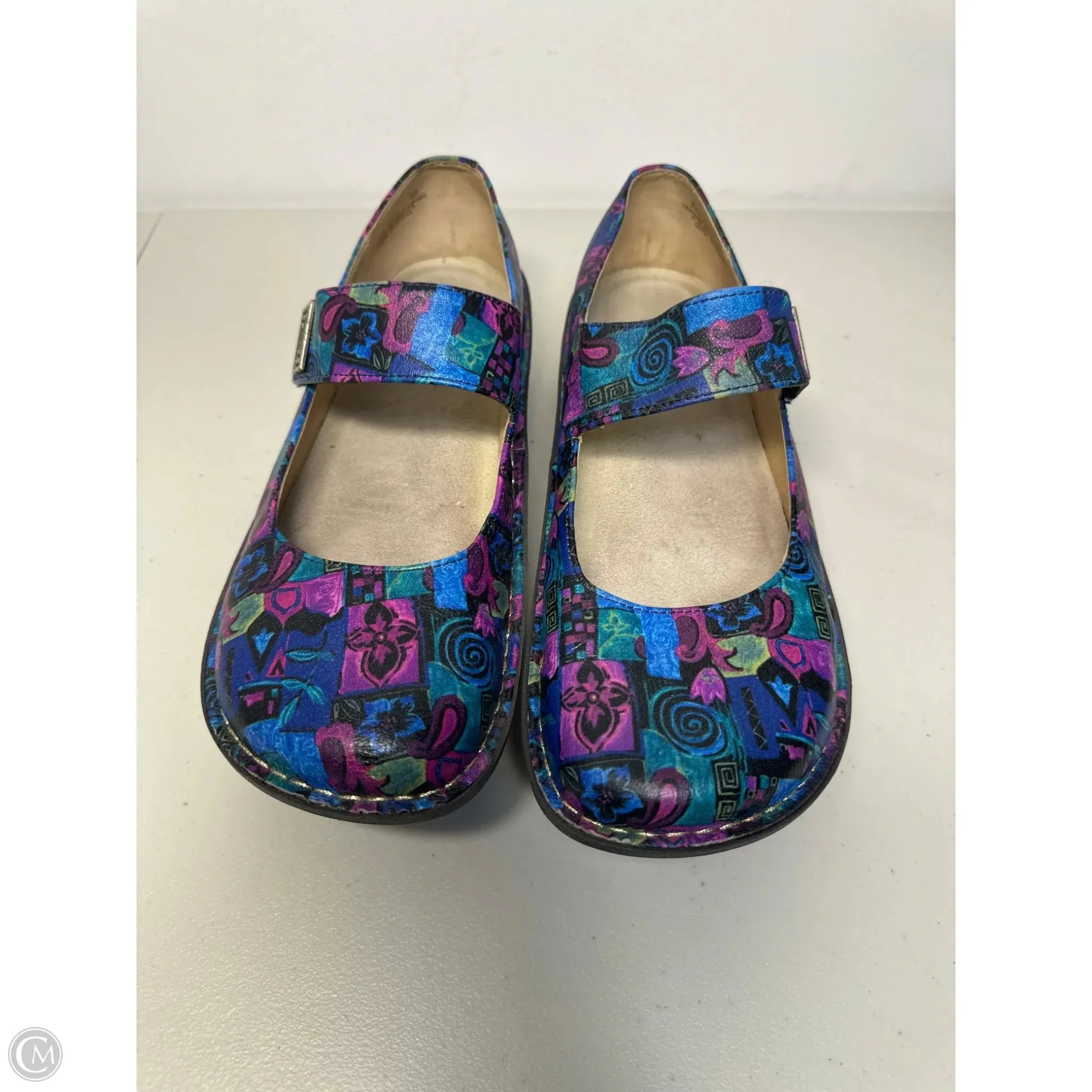 Shoes Flats By Alegria In Blue & Purple, Size: 9.5