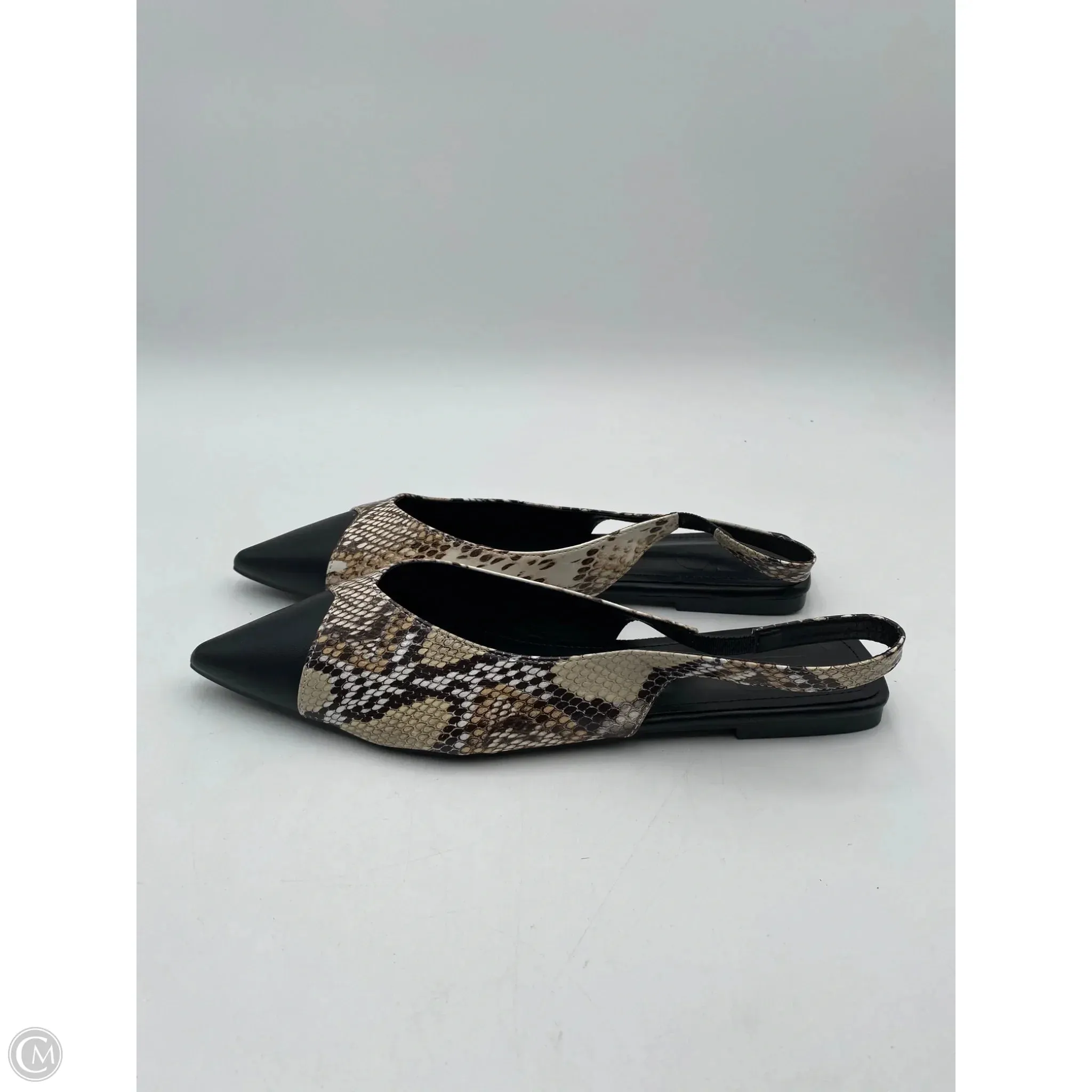 Shoes Flats By Clothes Mentor In Black & Brown, Size: 10